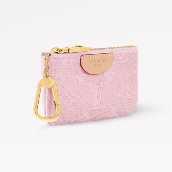 NEW Authentic Louis Vuitton Pink Denim Key Pouch RARE - Picture 4 of 6